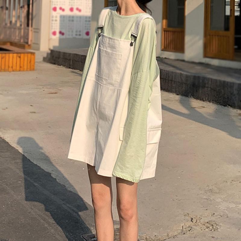 [Baywellfashion]Quần Yếm Ngắn Dáng Rộng Màu Trơn Thời Trang Mùa Hè Cho Giới Trẻ | BigBuy360 - bigbuy360.vn