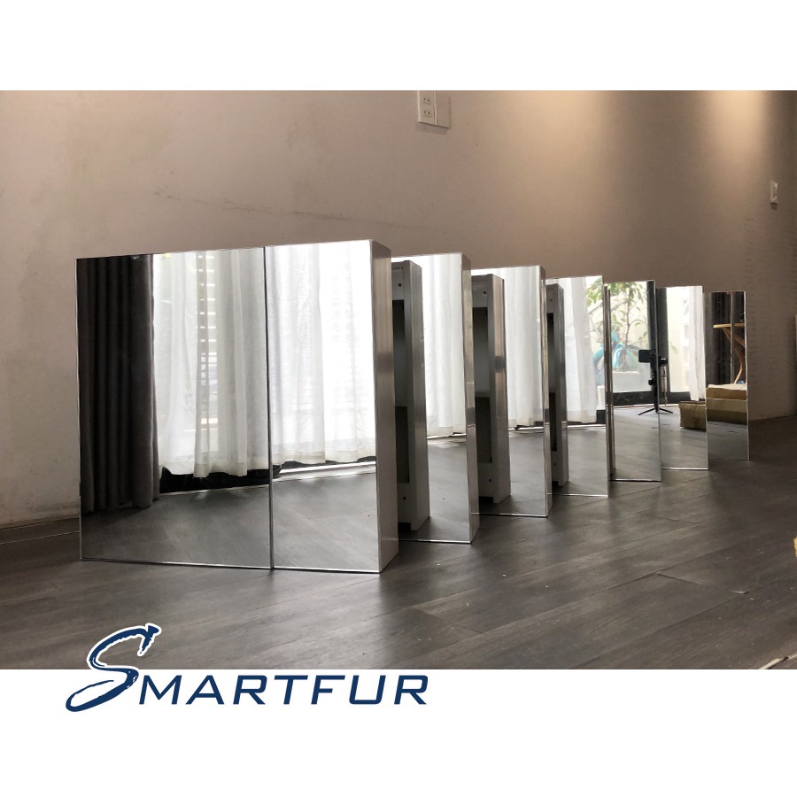 Tủ gương thông minh nhựa PVC cao cấp không thấm nước, đèn Led chiếu sáng và công nghệ chống mờ hơi nước nóng dài 60cm. | BigBuy360 - bigbuy360.vn