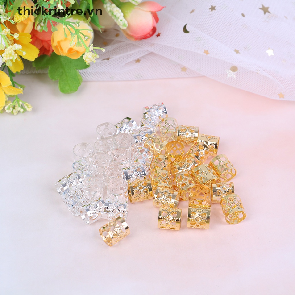 Set 20 Kẹp Tóc Bện Bằng Kim Loại Màu Vàng / Bạc Tùy Chỉnh Tiện Dụng