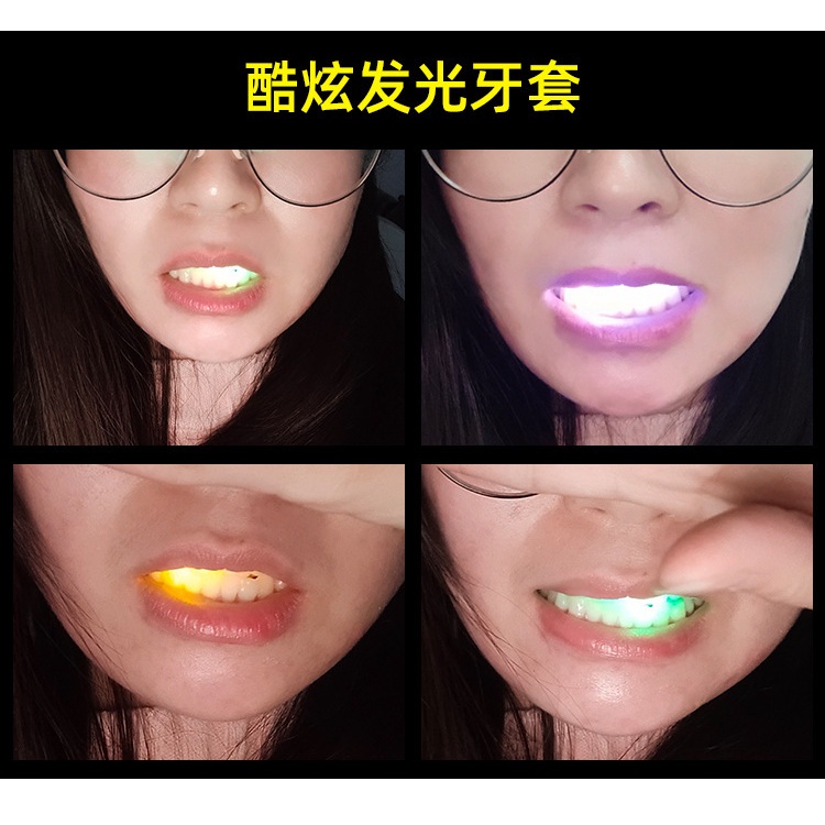 1 Răng Giả Có Đèn LED Phát Sáng Cho Halloween