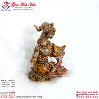 Tượng Dê gốm sứ Bát Tràng cao cấp