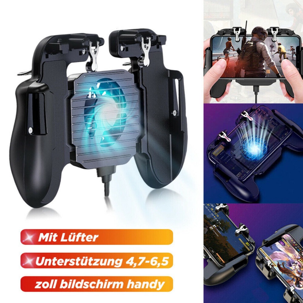 Tay Cầm Chơi Game PUBG Không Dây Có Quạt Dành Cho Điện Thoại Di Động ☆Spdivine