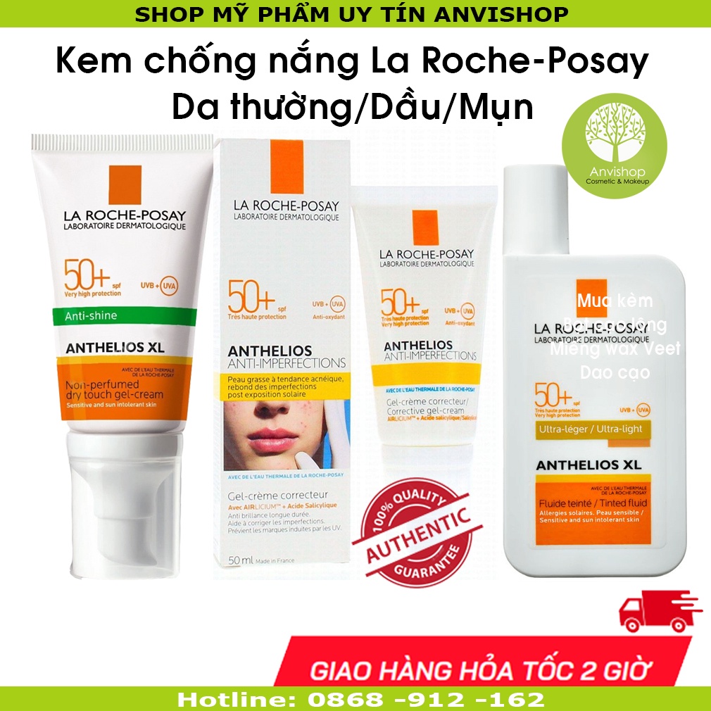 Kem Chống Nắng La Roche Posay Anthelios Gel Cream SPF 50+ Cho Da Dầu Anvishop (Kcn laroche)