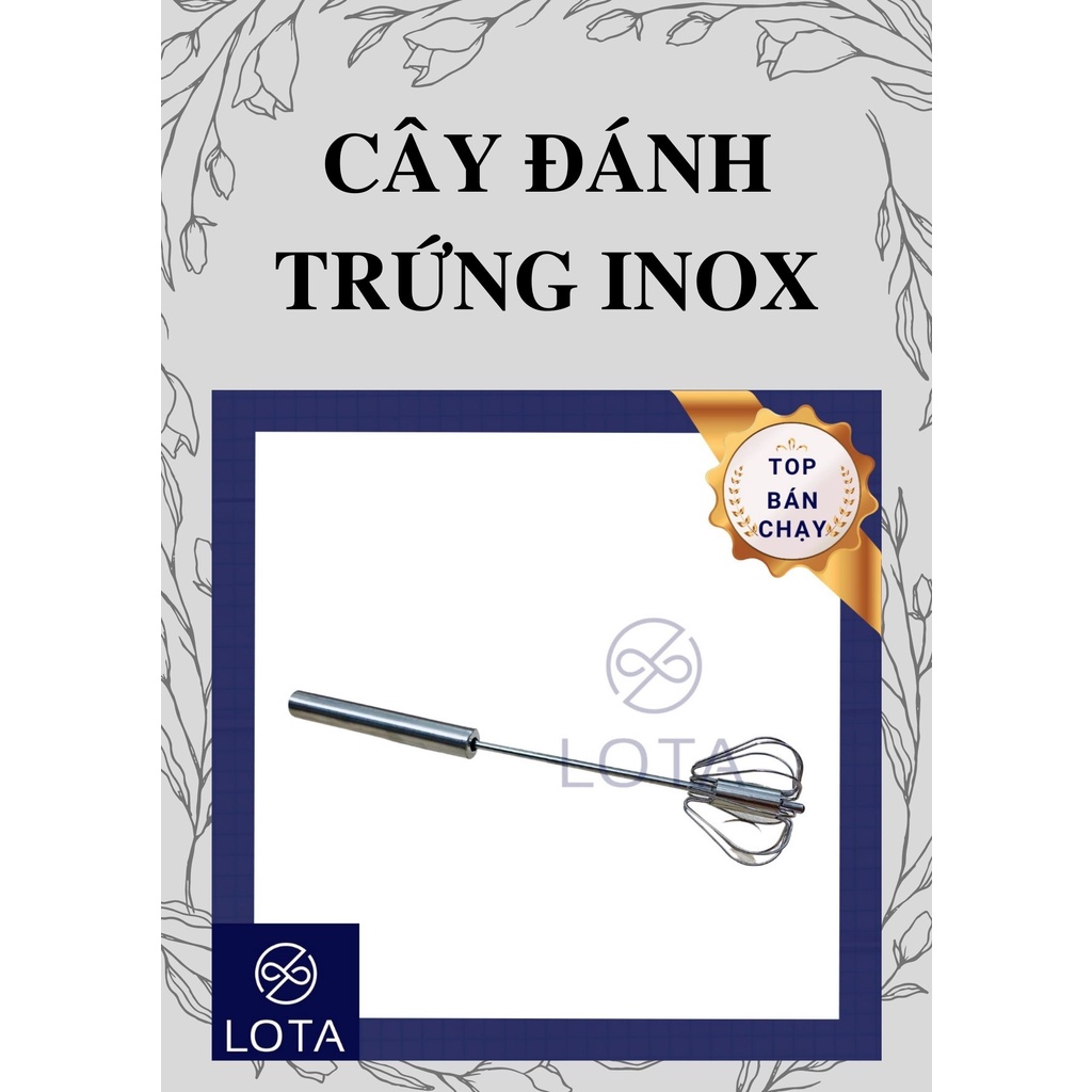 DỤNG CỤ ĐÁNH TRỨNG KHUẤY CÀ PHÊ INOX, cây tạo bọt cafe, phới egg whisk mixer, đồ nghề làm bánh LOTA SHOP