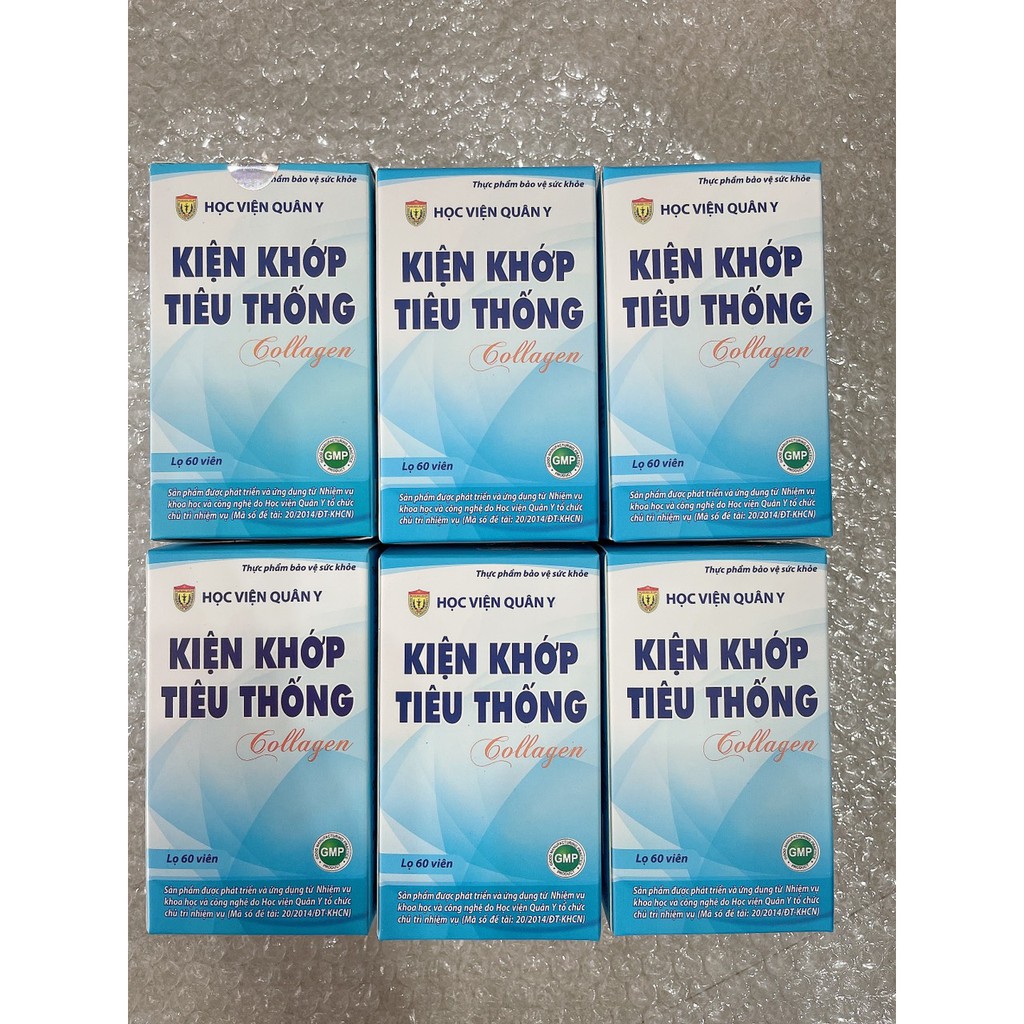 6 hộp Kiện khớp tiêu thống Collagen Học viện quân y 60 viên date mới