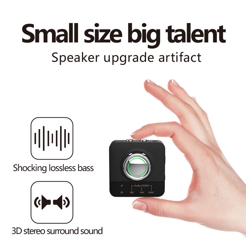 Bộ thu âm thanh Bluetooth 5.0 Bộ chuyển đổi không dây LDAC AAC 3D Dongle 3.5mm Jack Aux RCA Rảnh tay cho bộ phụ kiện trên xe Loa Bộ phát BT