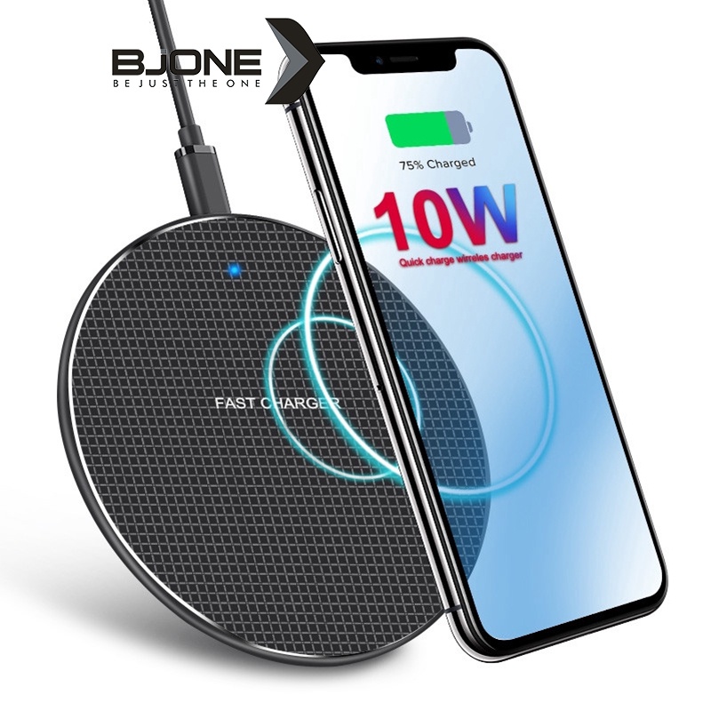 Đế sạc không dây BJONE Qi 10W 2A thích hợp cho điện thoại iPhone/Android