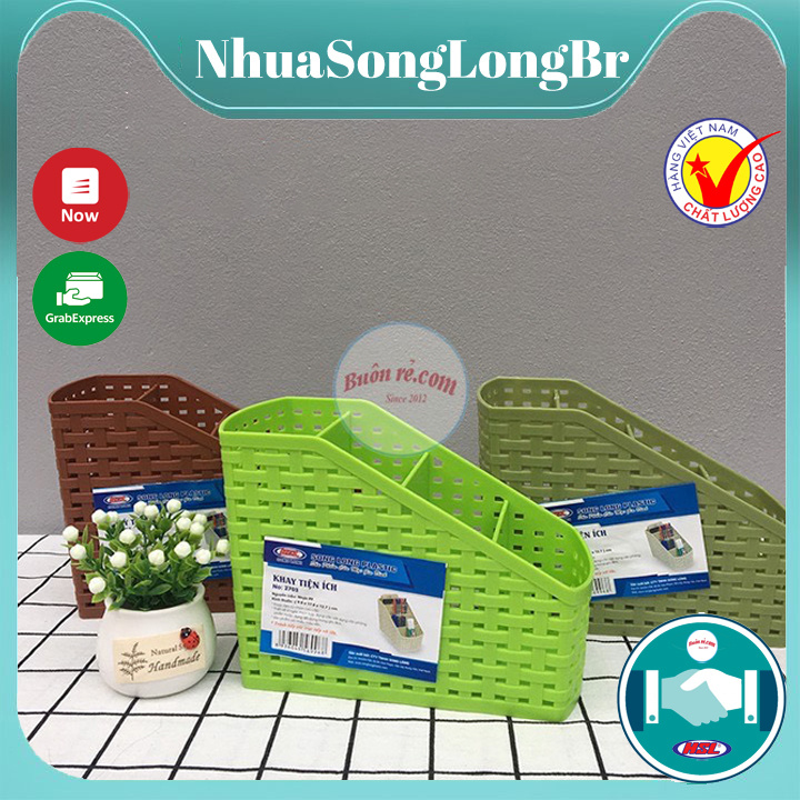 Khay Nhựa Tiện Ích 4 Ngăn Song Long 2703 Kiểu Dáng Nhỏ Gọn Tiện Ích_Buôn Rẻ 00693