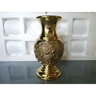 Bình bông song công 21cm bằng đồng gọn