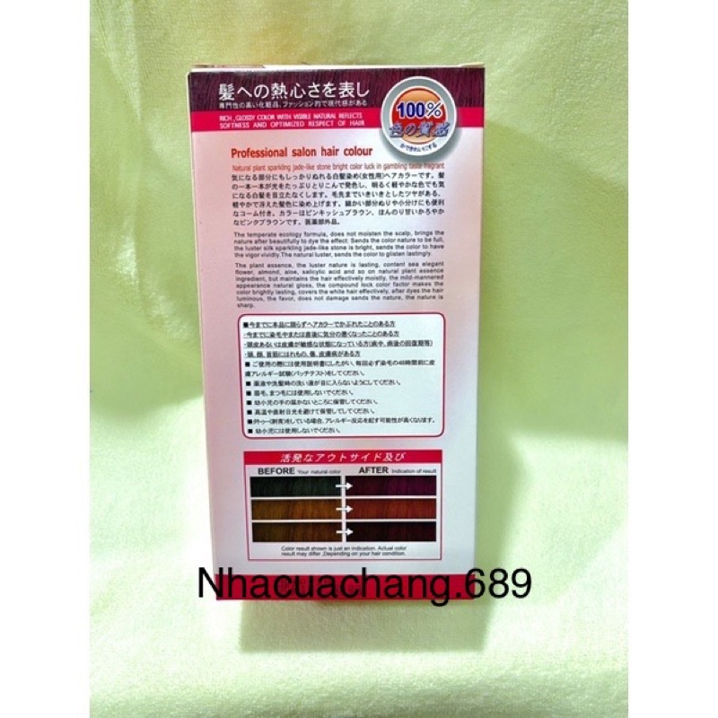 Thuốc Nhuộm Tóc Cinnic Haircare Color 60ml x 2