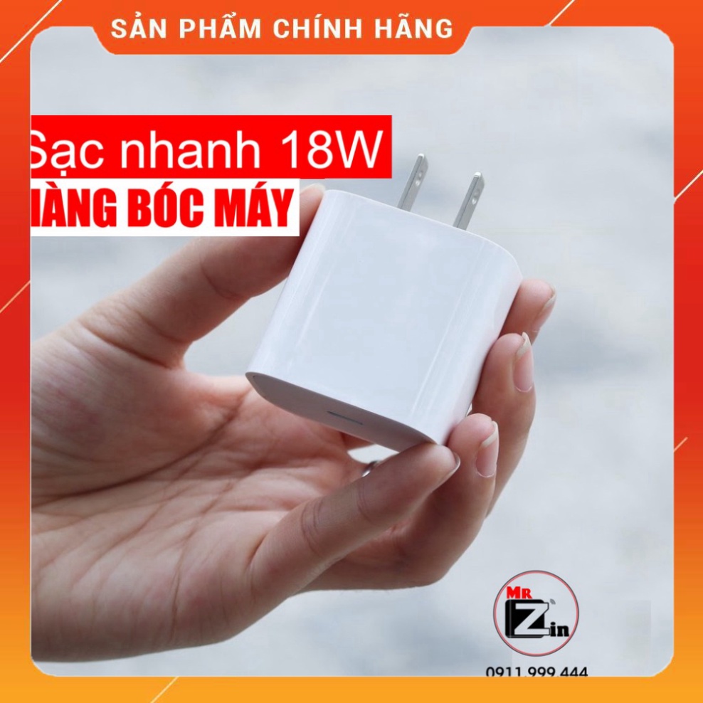 [CHÍNH HÃNG] Củ Sạc Nhanh 18W cho iphone X XR XS Max 11 Pro Max 12 Pro Max 7 8 Plus và ipad hàng bóc máy Mỹ