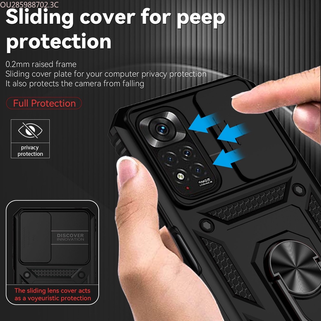 Ốp Điện Thoại Chống Sốc Có Giá Đỡ Kim Loại Cho Xiaomi Redmi 10 9A 9C Redmi Note 11 Pro 11S Note 10 Pro 10S 9 Pro 9S