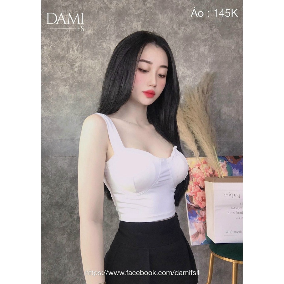 Áo hai dây trơn kèm mút ngực cực xinh , chất thun bozip mềm mịn alohashop91