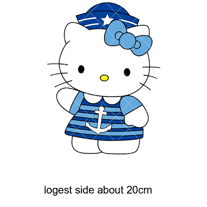 Sticker Ủi Thêu Hình Mèo kitty Dễ Thương