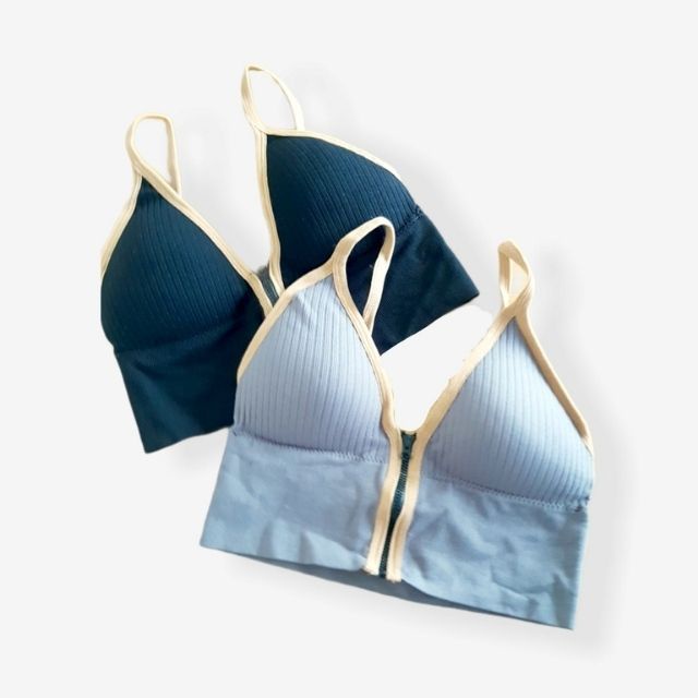 [Ảnh Thật] Áo Bra Nâng Ngực Tập Gym Yoga Cho Nữ - Top Chữ V Dạng Kéo Khóa Kèm Mút Mỏng - Daube - Bra02