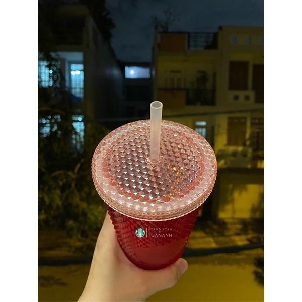 Ly Starbucks Studded Holly Red Korea 710ml