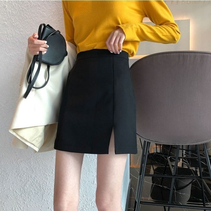 Chân Váy Chữ A Eo Cao Dáng Rộng Xẻ Tà Trẻ Trung Phong Cách Hàn Quốc 2020 | BigBuy360 - bigbuy360.vn