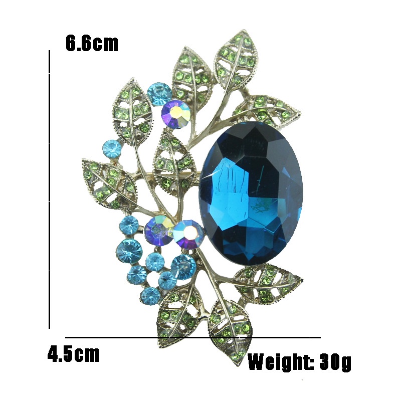 Trâm Cài Áo Hình Lá Ô Liu Phong Cách Vintage Thanh Lịch Sáng Tạo