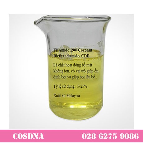 Chất hoạt động bề mặt Fil Amide 190/ Coconut Diethanolamide/ CDEILL