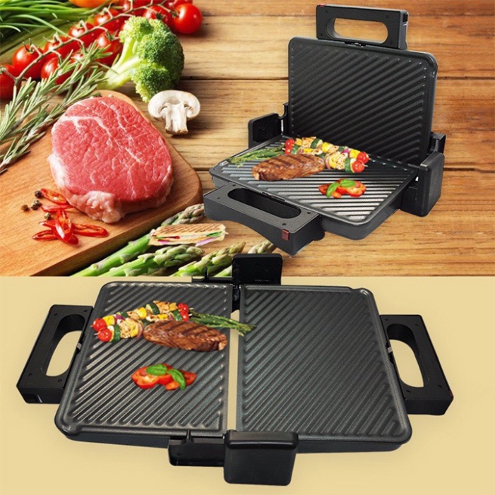Máy Ép Nướng Bánh Mì Đa Năng Cao Cấp HAEGER 2000W - Hàng Chính Hãng