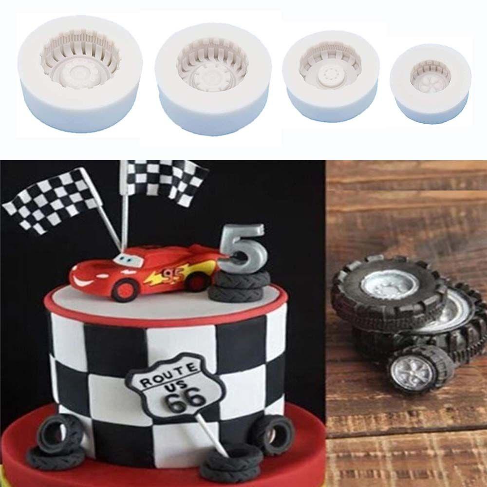 Khuôn Silicone Tạo Hình Bánh Xe Hơi Trang Trí DIY