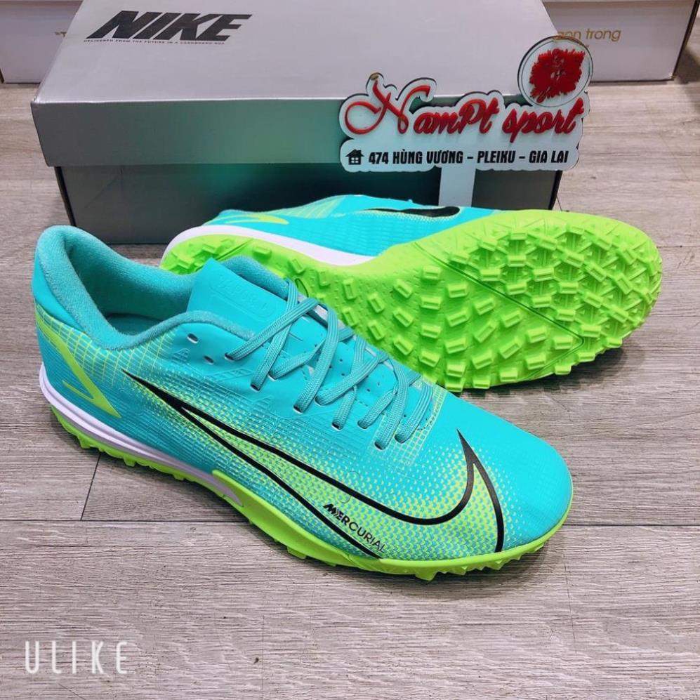 XẢ KHO (CÓ BẢO HÀNH) Màu HOT EURO Vapor 14 Xanh TF | Giày Đá Bóng Cỏ Nhân Tạo Nam , "