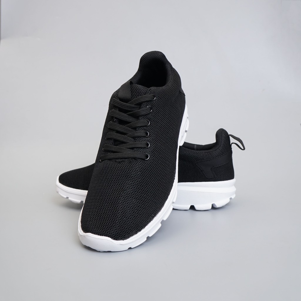 Giày thể thao nam vải thoáng Urban buộc dây - Đen