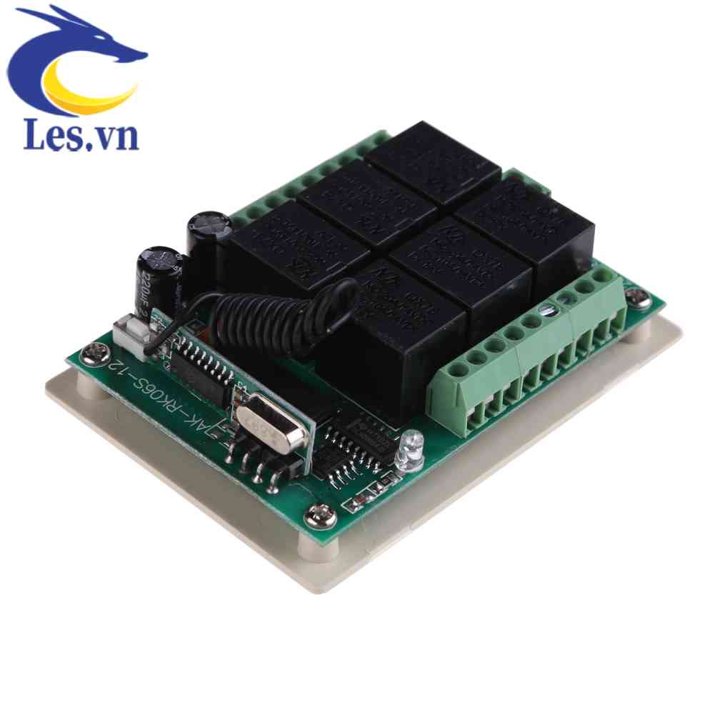 Bộ Công Tắc Điều Khiển Từ Xa Không Dây DC 12V 6 Kênh RF