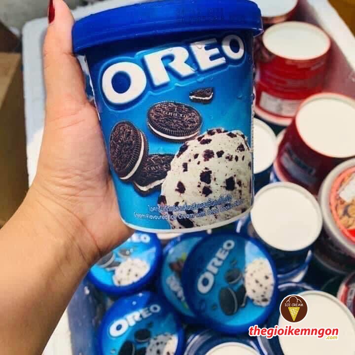 Kem hộp bánh quy Nestle Oreo Pint 240g
