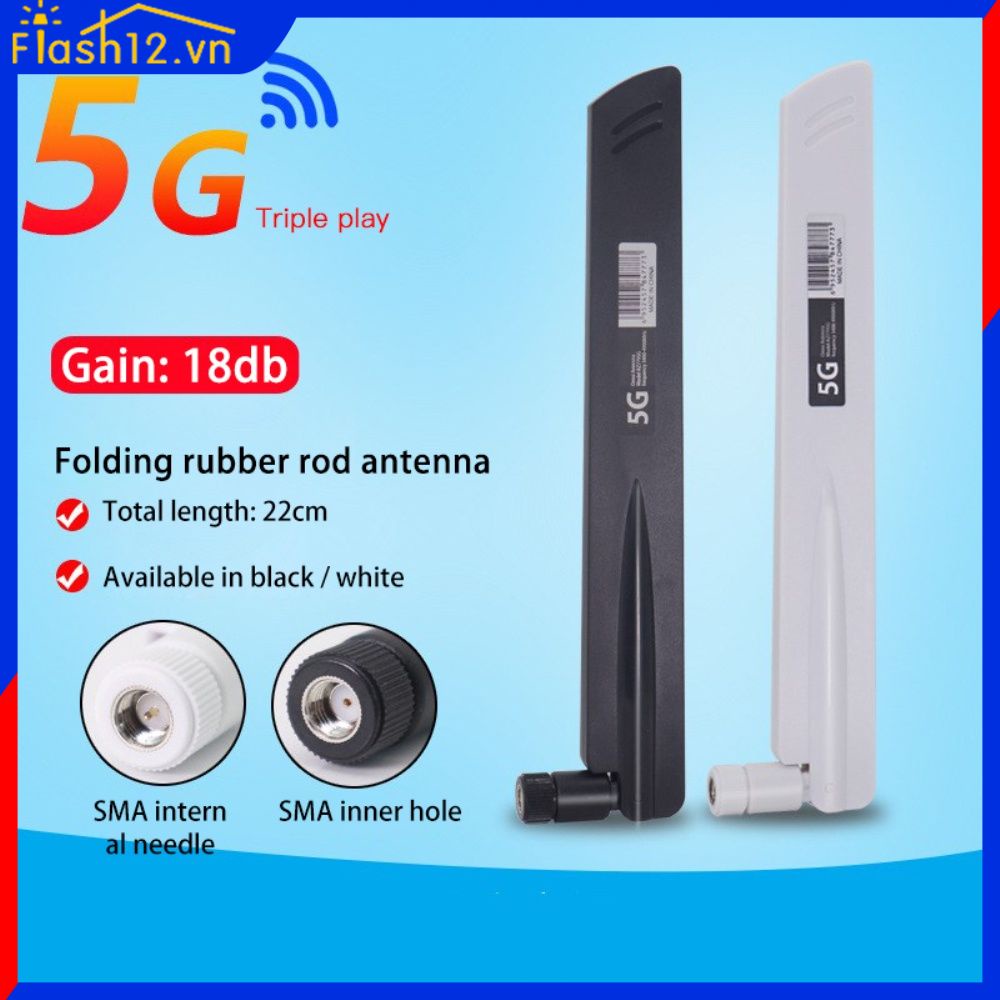 Đạt được của 18dBi Đầy Đủ-Band 3G 4G 5G Folding Antenna Đa Hướng tăng cao 600-6000MHz 18dBi Gain SMA Nam cho Card Mạng Không Dây Wifi Router Cao Độ Nhạy Tín Hiệu