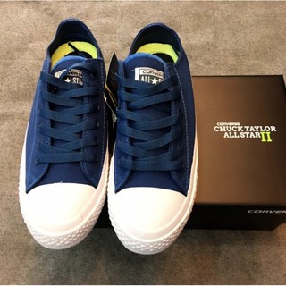 Giày All Star Ck II Nam Xanh Đậm Cổ Thấp