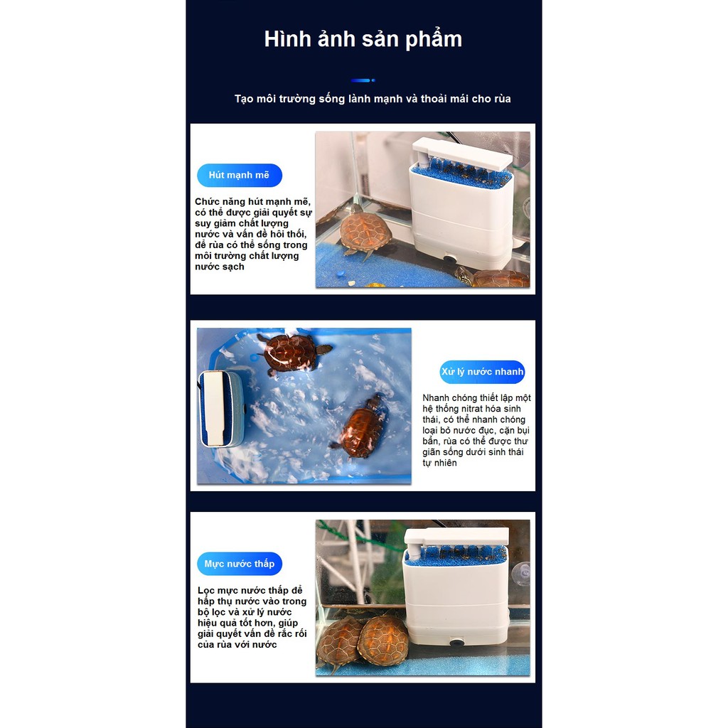 [hot sale]Thiết bị lọc bể rùa mạnh mẽ