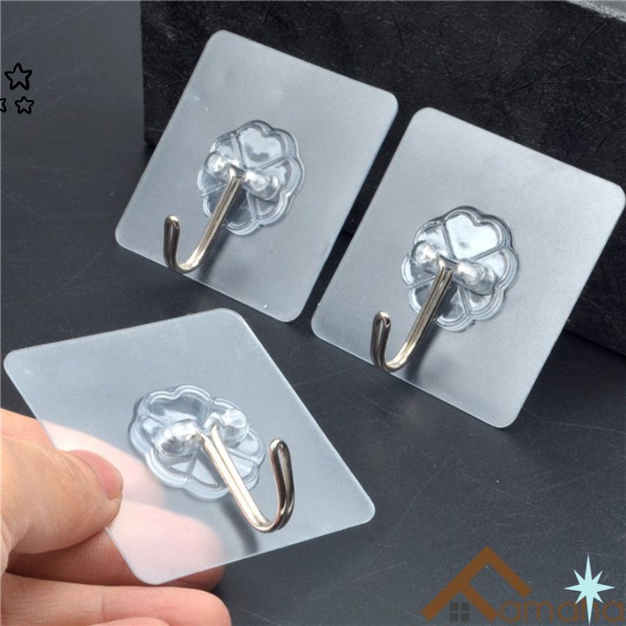 Móc Dán Tường Siêu Dính Trong Suốt Chịu Lực Tốt Treo Tường Chắc Chắn 6x6 cm - MTS -tramxuantjaw7526