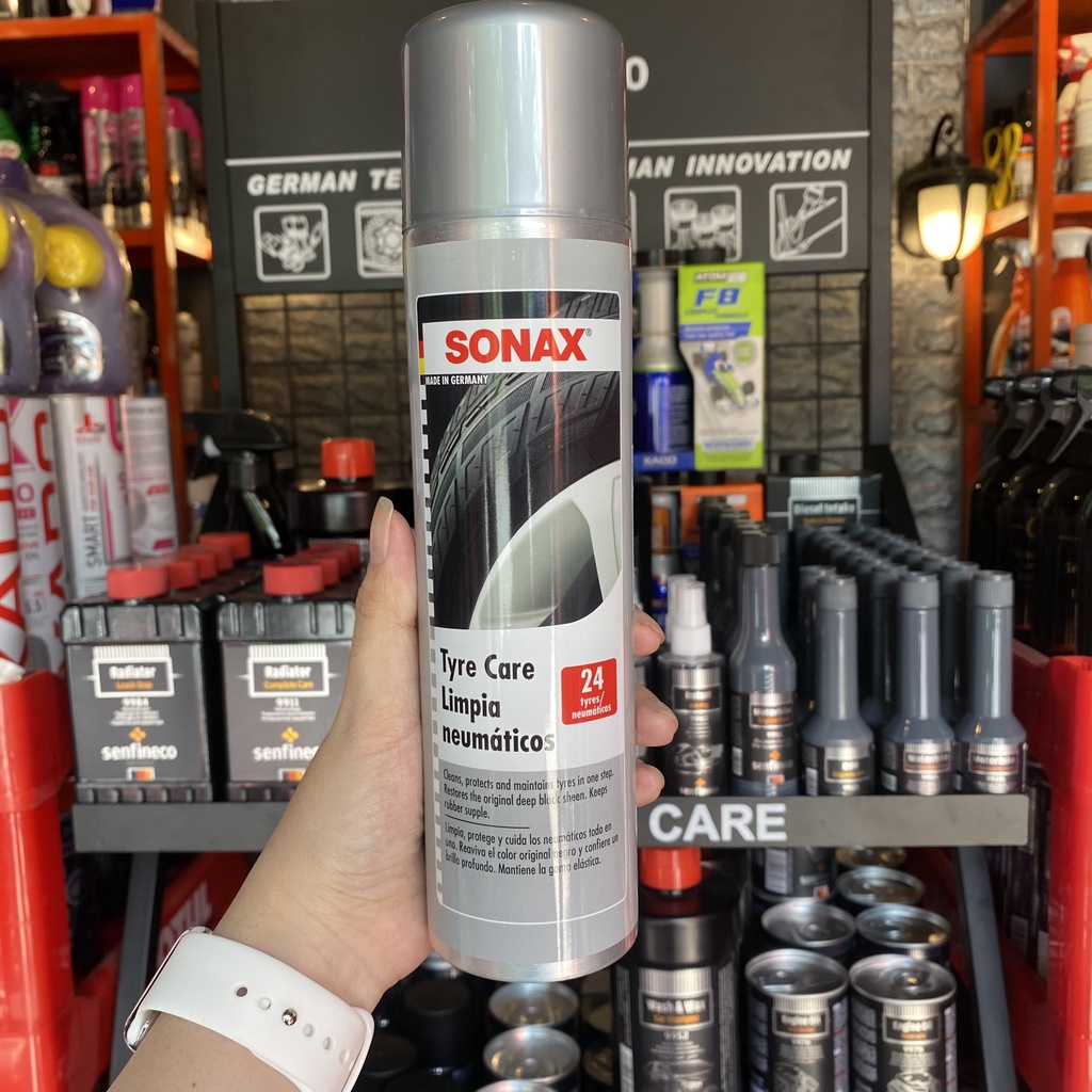 [ Tặng khăn ] Làm đen bóng bảo dưỡng lốp xe SONAX Tyre care 435300 - 400ml chamsocxestore