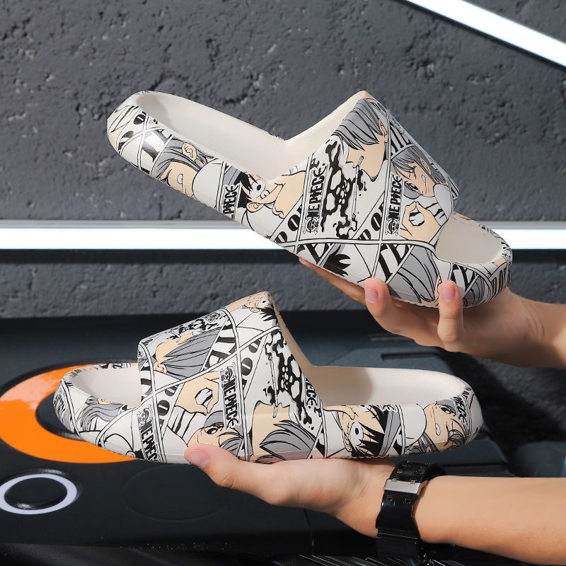Dép Quai Ngang In Hình Naruto One Piece Thời Trang Mùa Hè Cho Nam
