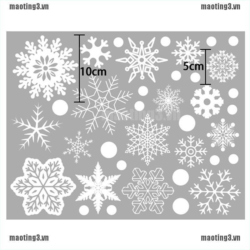 Bộ 37 miếng dán hình tuyết rơi lấp lánh trang trí cửa