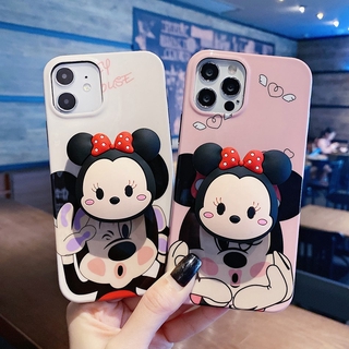 Ốp Lưng Họa Tiết Hoạt Hình Dễ Thương Có Giá Đỡ Cho Apple Iphone 11 Pro Max 12 Pro 12pro Max 12mini 7 8 Plus X Xs Max Xr