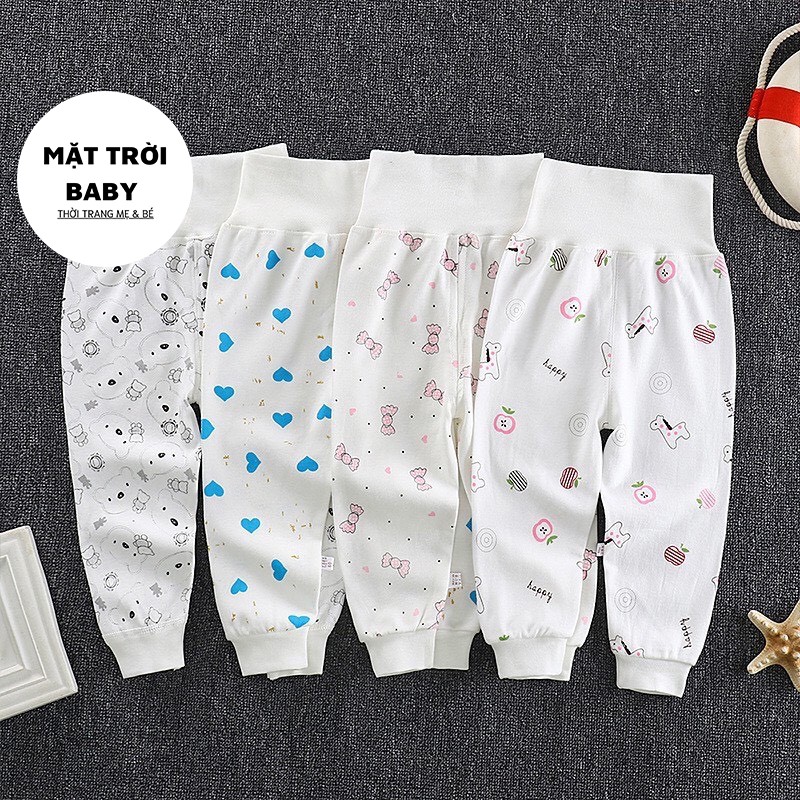 Quần cotton cạp cao mềm mại đáng yêu cho bé 1-3 tuổi