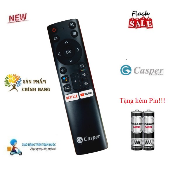 Remote Điều khiển TV Casper giọng nói- Hàng mới chính hãng 100% Tặng kèm Pin