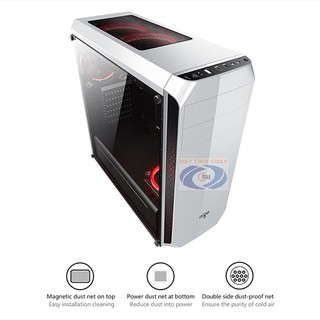 Case Aigo Aegis White (Mid Tower) Tặng 2 fan LED