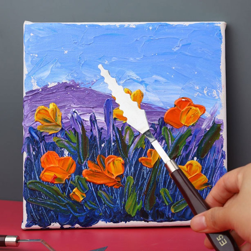 Dao Pha Màu Bằng Thép Không Gỉ Tiện Dụng Cho Người Mới Bắt Đầu