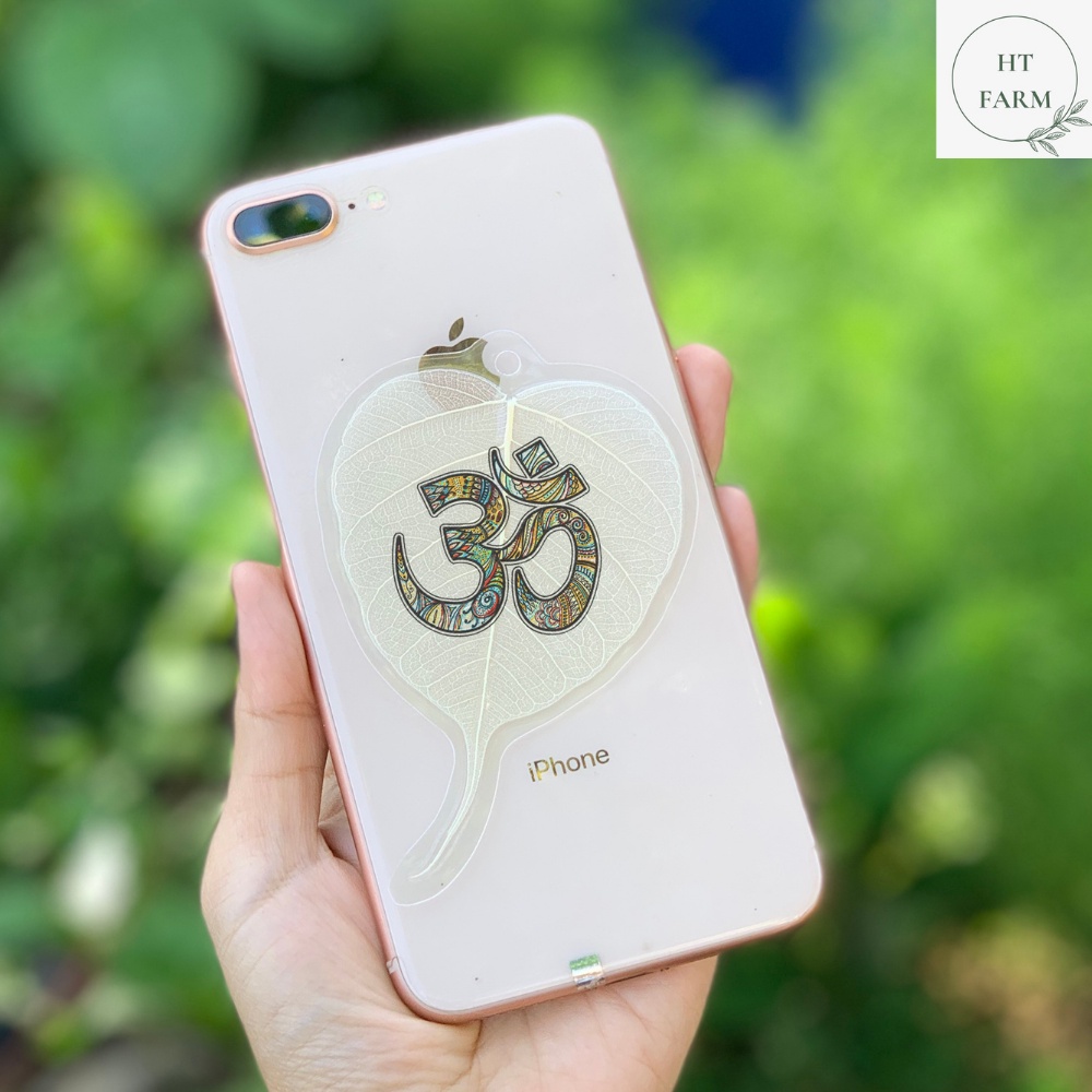 Lá Bồ Đề In hình - Chữ OM