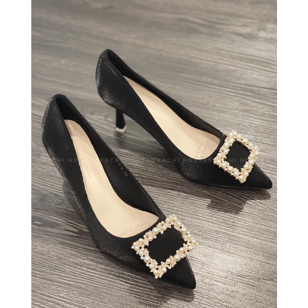 Cao gót đá vuông đính ngọc SX775-19- Kachi House