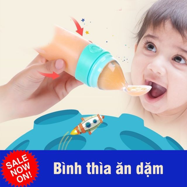 Bình thìa silicol/hỗ trợ ăn dặm cho bé