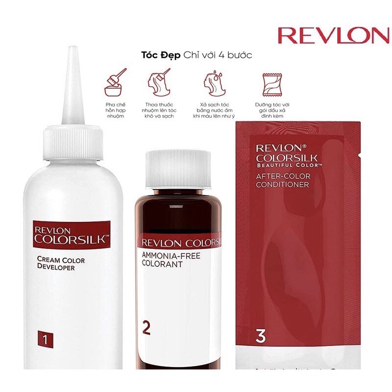 🎊Kem nhuộm tóc thảo dược Revlon ColorSilk🌸