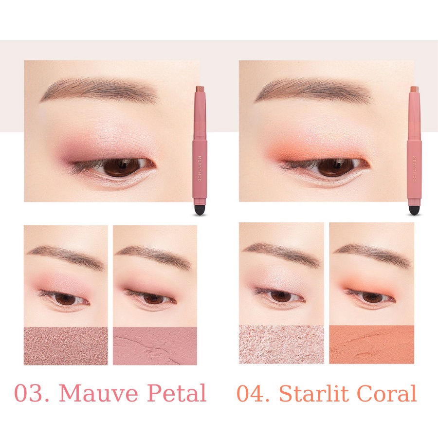 Phấn mắt dạng thỏi 2 tông màu Merythod Two Tone Eyeshadow 0.9g