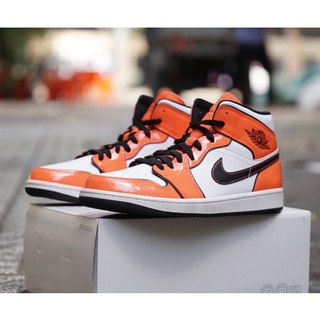 (NEW) Giày Sneaker Thể Thao N1ke Air Jordan 1 Mid SE Turf Orange DD6834-802 Chính Hãng 100%