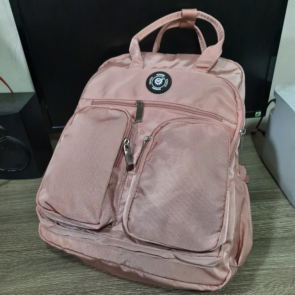 Balo cao cấp nữ quai xách tay đa năng dạo phố hay đi làm nhiều ngăn túi kèm gấu trúc thời trang k1991