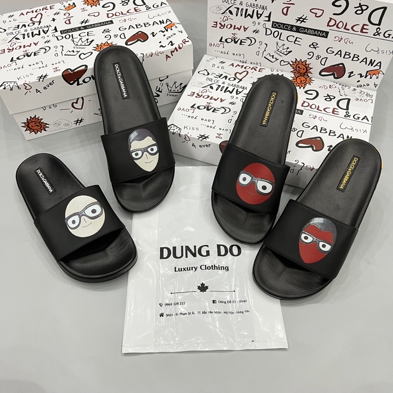 Dép lê DG Mặt đỏ  hàng đỉnh cao - Dép lê đế cao su chuẩn hãng