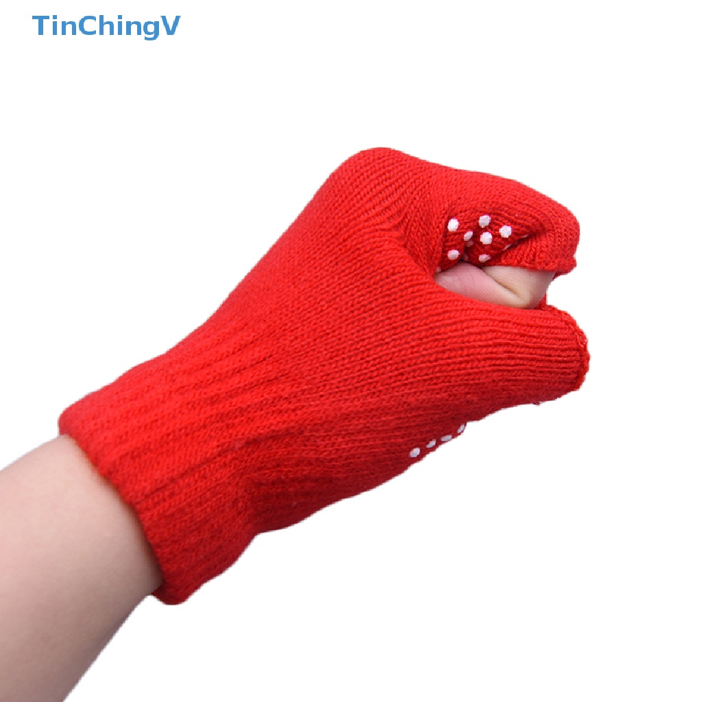 1 Đôi Găng Tay Hở Ngón Bằng Cotton Thoáng Khí Chống Trượt Dùng Tập Yoga / Thể Hình